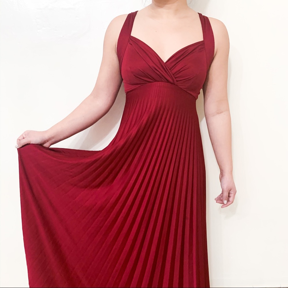Vintage Red Maxi Party Dress